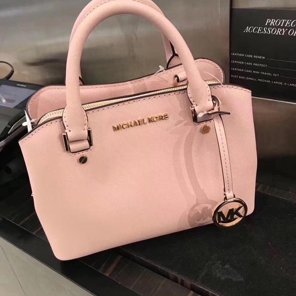 NWT MK Savannah Leather Small Satchel Crossbody - Picture 2 of 7